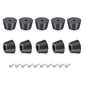 Unique Bargains Round Non-Slip Furniture Protector with Stainless Steel Washer and Screws 10 Pcs - 1 of 4