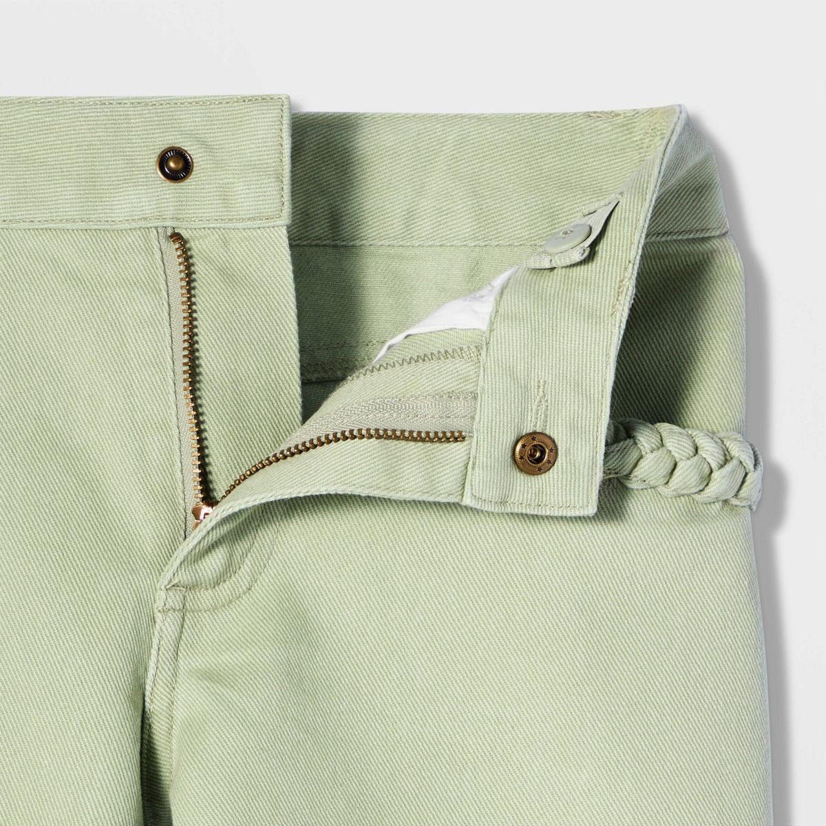 Girls' Mid-Rise Braided Twill Shorts - Cat & Jack™ - thumbnail 5
