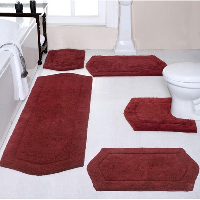 Waterford Collection Cotton Tufted Set of 5 Bath Rug Set - Home Weavers