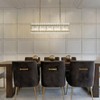 ALOADECOR Glam And Modern Antique Gold Handmade Glass Shade Chandelier Classic Lighting Fixture - 2 of 4