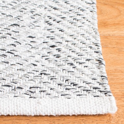 Hand-Tufted Cotton-Synthetic 9' x 12' Gray Rectangular Rug