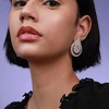 SOHI Women's Crystal Silver Party Drop Earrings - 3 of 4