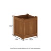 HOMLUX 1-Pack Natural Hardwood Plant Stand Flower Box with Teak Oil, Lightweight, Weather Resistant - 4 of 4