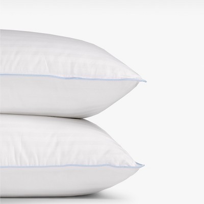 King Size White Polyester Hypoallergenic Bed Pillows, Set of 2