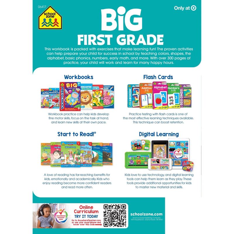 Big First Grade Workbook - Target Exclusive Edition - by School Zone (Paperback), 2 of 7
