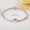 Family Love Charm for Women CZ Sterling Silver European Bead for Bracelet Ginger Lyne Collection - 4 of 4