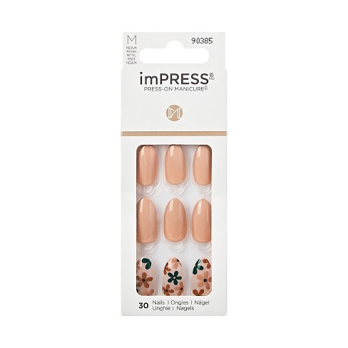 imPRESS Glazed Donut Press-On Nails, No Glue Needed, Green, Medium Almond  Shape, 33 Ct.