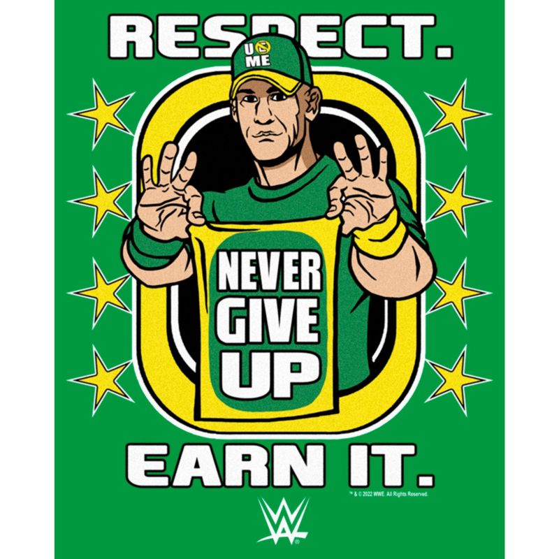 Juniors Womens WWE John Cena Respect Earn It T-Shirt, 2 of 5