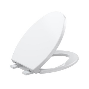 CuisinSmart 17"/19" Toilet Seat, Quick-Attach Hardware with Grip-Tight Bumpers, Quick-Release, Slow-Close Toilet Seat - 1 of 4