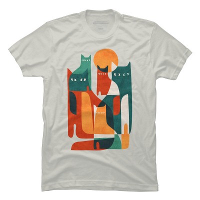 Men's Design By Humans Cat Cat Cat By radiomode T-Shirt