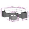 vidaXL Garden Sofa Set Brown PE rattan Medium Modular Garden Sofa Set - 3 of 4