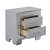 NicBex Nightstand with 2 Drawers,1pc Side Table with LED Lighting and Black Finish,28 inch Bedside Table for Bedroom,Living Room,Black/Silver/Gray - 4 of 4