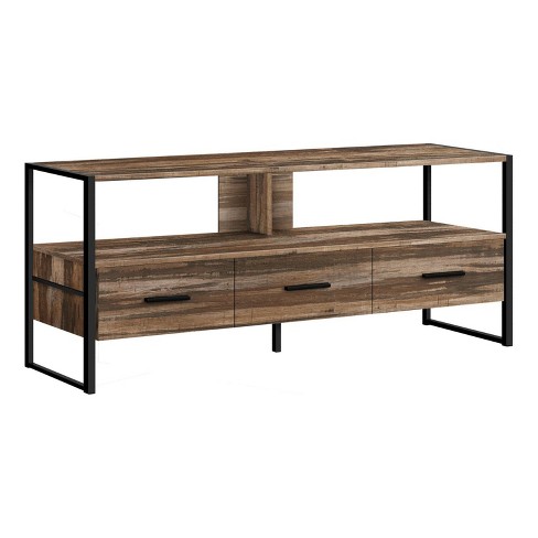 Monarch Specialties Tv Stand 48 Inch Console Media Entertainment Center Storage Drawers Laminate Metal Brown Black Contemporary Modern - image 1 of 4