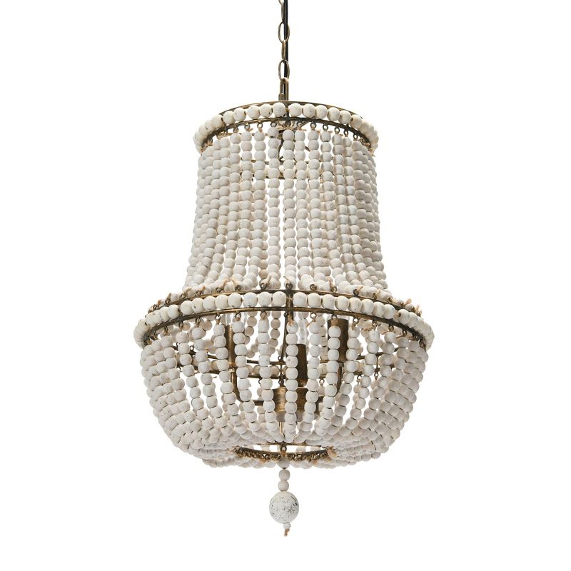 Storied Home Draped Wood Bead Chandelier, 5 of 12