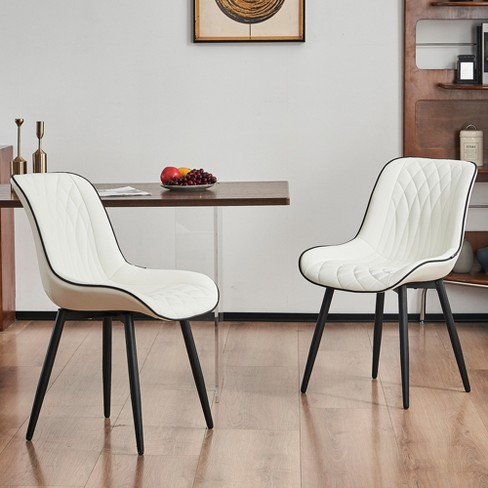 YOUNIKE Modern Kitchen & Dining Room Chairs Set of 2 Leather Upholstered Chair for Dining Table Side Vanity Chair 19.29"Wx24.02"Dx31.89"H - image 1 of 4