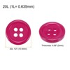 Unique Bargains Sewing Resin Round Flat 4-Hole Replacement Craft Buttons 20 Pcs - 2 of 4