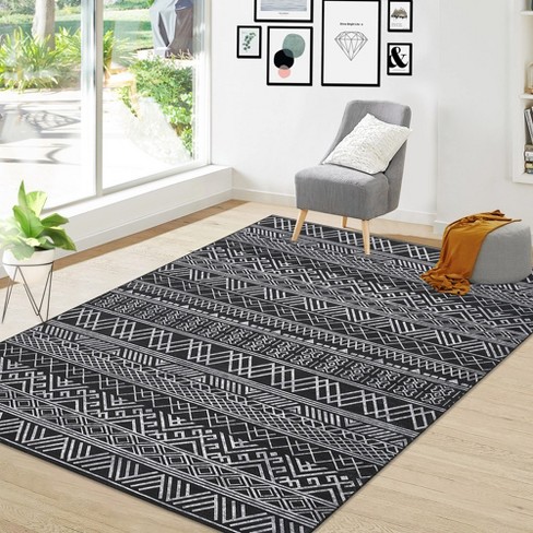 Bohemian area rug Modern area deals rug