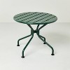 Slat Metal Round Outdoor Patio Accent Table - Green - Hearth & Hand™ with Magnolia - 3 of 4