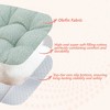 ChicFurnit 2PCS Seat Cushion Square Size Premium Soft Cotton Filling Non Slip Design Comfortable Durable for Living Room, Green, 17.8"*17.8"*4.4" - 3 of 4