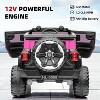 2-Seater 12V Kids Electric Ride-On Car, 4WD Off-Road RC Toy, 25W Dual Motor, 3-Speed, Spring Suspension & Spare Tire - 4 of 4