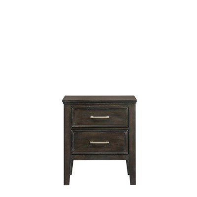 Nutmeg Brown Wood Transitional 2-Drawer Nightstand