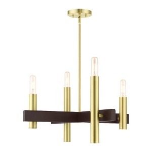 Livex Lighting Helsinki 4 - Light Chandelier in  Satin Brass - 1 of 1