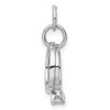 Black Bow Jewelry 14k White Gold & CZ Wedding Rings Charm or Pendant, 11mm - 3 of 4