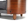 SEVOBAL Pet Beds Scandinavian Style Elevated Dog Sofa with Solid Wood Legs and Walnut Bent Wood Back for Indoor, Gray, 31.5"*20.47"*8.66" - 3 of 4