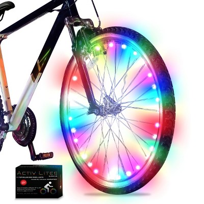 Bike Lights Bicycle LED Wheel Lamp w/ BATTERIES Visible for Safety