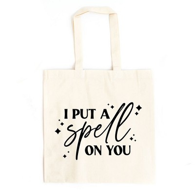 City Creek Prints Spell On You Stars Canvas Tote Bag - 15x16 - Natural