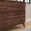 60" Haisley Mid-Century Modern Storage Buffet TV Stand for TVs up to 64" with Adjustable Shelves Dark Walnut - Taylor & Logan - 3 of 4