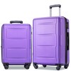 Wooakway Expanable Spinner Wheel 2 Piece Luggage Set ABS Lightweight Suitcase with TSA Lock 20inch+24inch - 2 of 4