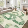 Modern Abstract Stripe Area Rugs for Living Room Ultra Soft Thin Low Pile Washable Carpet Indoor Non Slip Carpet Office Home Decor - 4 of 4