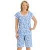 Collections Etc Floral Pattern Cap Sleeve Top & Shorts 2-Piece Pajama Set - 2 of 4