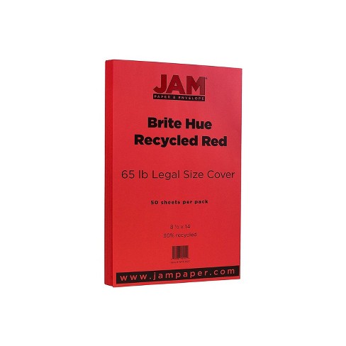 65lb Cover Cardstock Paper - 8.5 x 11 inch - 25 Sheets (Bright Red)