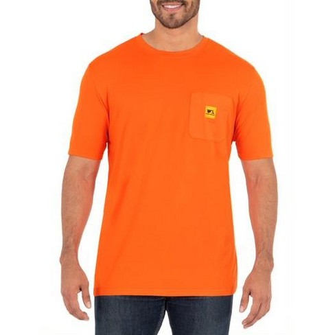 Wells Lamont Men's Short Sleeve Jersey Plaited Performance Pocket Tee -  Orange Medium : Target