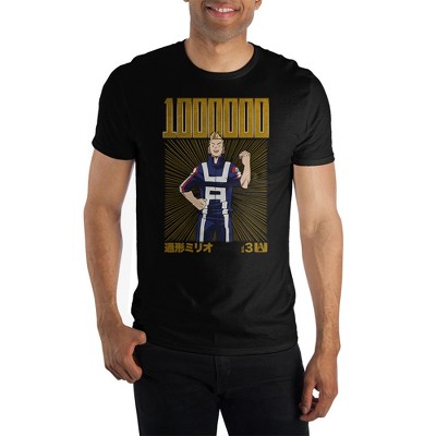 My Hero Academia Mens Black Short Sleeve Shirt Fan Wear