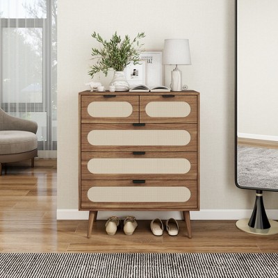 Bella Depot 31.5'' 5 Drawer Storage Cabinet, Accent Storage Cabinet, Suitable for Living Room, Bedroom, Dining Room