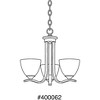 Progress Lighting, Laird Collection, 3-Light Chandelier, Brushed Nickel Finish, Glass Shades - image 2 of 2