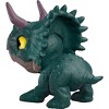 Jurassic World Mighty Little Biters Triceratops Dinosaur Toy with Bite Action, Eye Change, Collectible Figure - 4 of 4