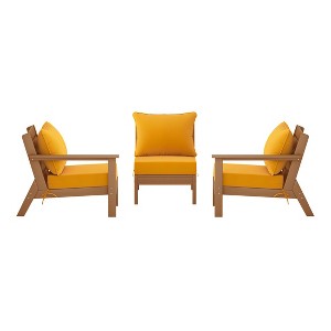 WestinTrends Avalon Outdoor Patio HDPE Sectional Sofa with Patio Cushions - 1 of 4