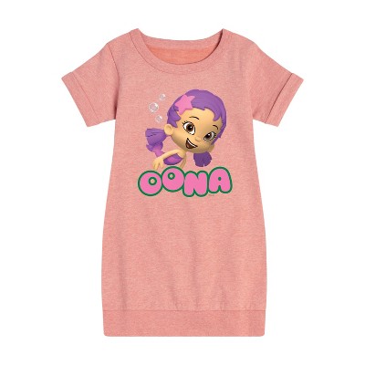 - Bubble Guppies - Oona Graphic Short Sleeve Fleece Dress