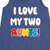 Girls' - Instant Message - I Love My Two Aunts Graphic Sleeveless Aline Dress - 2 of 4