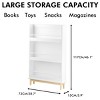 SEVOBAL Decorative Bookshelf Wall-Mounted Kids Book Rack with 3 Front-Facing Shelves for Nursery Playroom, White, 28.74"*5.91"*46.06" - 4 of 4