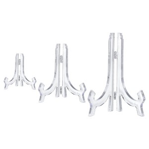 Unique Bargains Folding Decorative Picture Frame Plastic Easel Stands 3 Pcs - 1 of 4