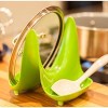 Hutzler Pot Lid Stand & Spoon Rest, Keeps Your Kitchen Countertop Clean - Holds 2 Pot Lids or 1 Pot Lid and Utensil - 3 of 4