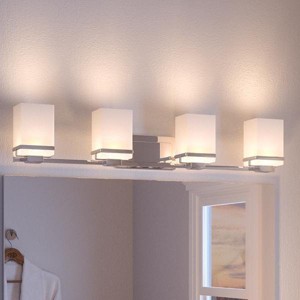 Urban Ambiance Luxury Transitional Bathroom Vanity Light,  6.5"H x 31.25"W,  Polished Chrome Finish, UHP2605 - 1 of 4