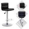 Tangkula Modern Square PU Leather Adjustable Swivel Barstools,Set of 2 - 4 of 4