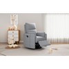 Yinvani Grey Linen Baby Nursing Chair with Two Removable Cushions - 3 of 4