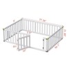 Full Size Montessori Floor Bed Wooden Frame, w/Door and Safety Fence, Toddler Floor-Bed-Frame for Children Bedroom, for Boys and Girls, White - image 2 of 4